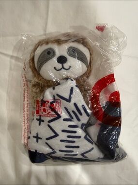 NWT cloud island Navy & White Plush Security Blanket Sloth